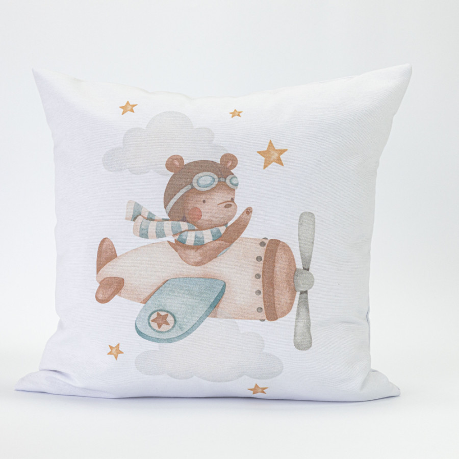 Διακοσμητική Μαξιλαροθήκη Φιγούρας (45x45) με Ψηφιακή Εκτύπωση Borea Pilot