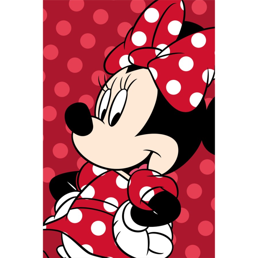 Κουβέρτα Παιδική Καναπέ (100x150) Flannel Fleece Borea Disney Minnie Red