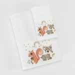 Σετ Πετσέτες 2 τεμαχίων Παιδικές (Χειρός | Λουτρού) Borea Woodland Λευκό