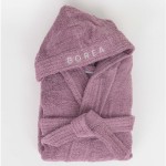 Μπουρνούζι Παιδικό - Εφηβικό με Κουκούλα (No 7-8) Borea Teenager Μωβ