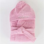 Μπουρνούζι Παιδικό - Εφηβικό με Κουκούλα (No 7-8) Borea Teenager Ροζέ