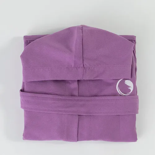 Μπουρνούζι Quick Dry Παιδικό - Εφηβικό με Κουκούλα (No 15-16) Borea Torpedo Μωβ