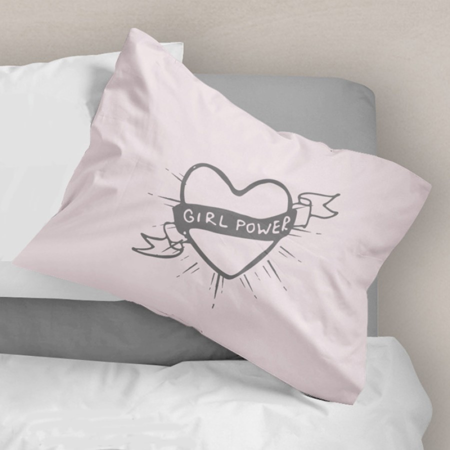 Σεντόνι Μονό (160x240) με Μαξιλαροθήκη Βαμβακερό Borea Girl Power γκρι