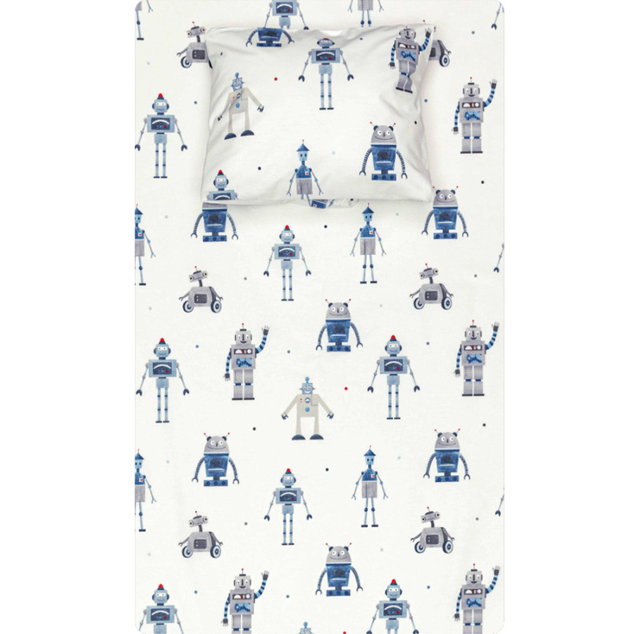 Σεντόνι Μονό Παιδικό (160x240) με Μαξιλαροθήκη Βαμβακερό Borea Megabot