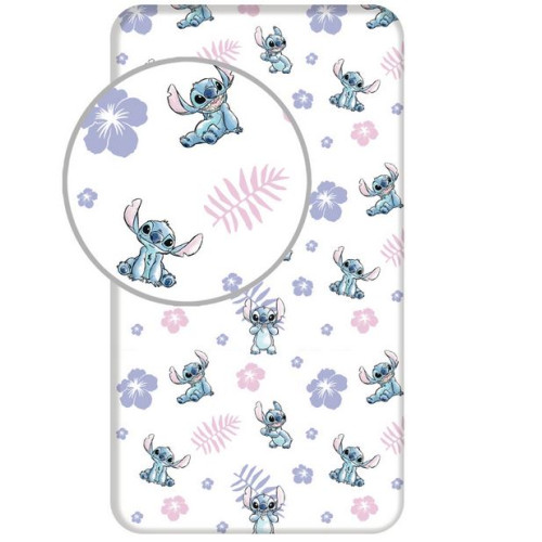 Κατωσέντονο με Λάστιχο Μονό (90x200+25) Παιδικό Borea Disney Stitch Λευκό