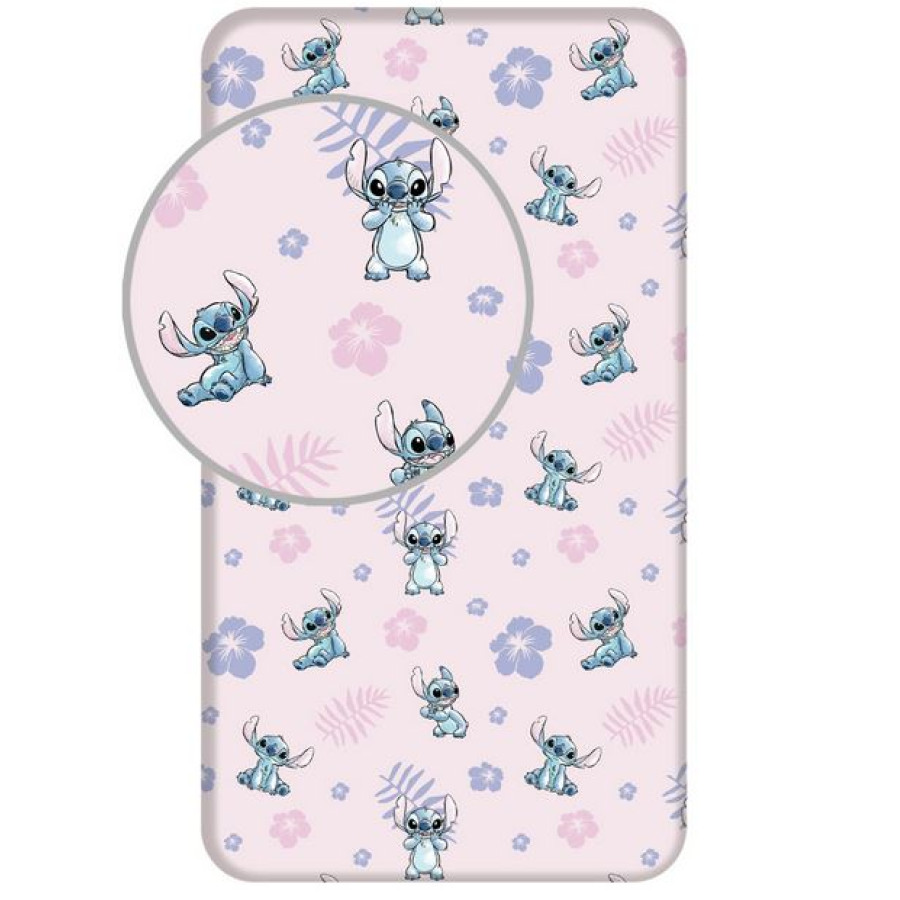 Κατωσέντονο με Λάστιχο Μονό (90x200+25) Παιδικό Borea Disney Stitch Ροζ