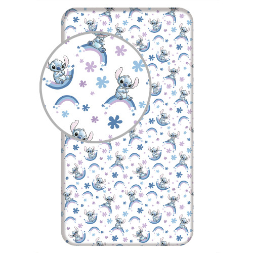 Κατωσέντονο με Λάστιχο Μονό (90x200+25) Παιδικό Borea Disney Stitch Rainbow