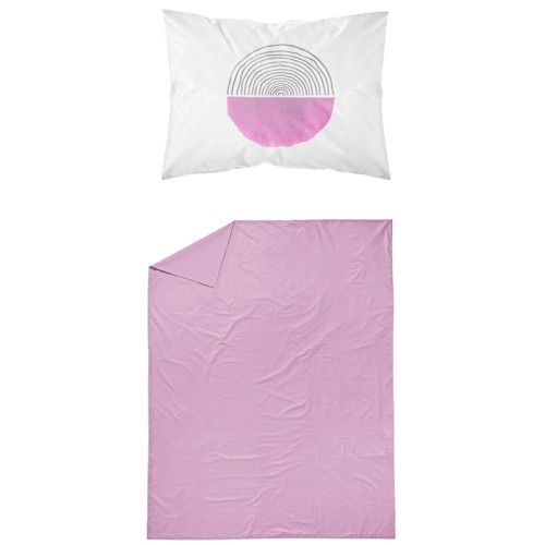 Σεντόνι Μονό (160x240) με Μαξιλαροθήκη Βαμβακερό Borea Three Skies ροζ