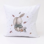 Διακοσμητική Μαξιλαροθήκη Φιγούρας (45x45) με Ψηφιακή Εκτύπωση Borea Λαγουδάκι