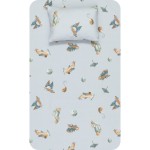 Σεντόνι Μονό (160x240) με Μαξιλαροθήκη Βαμβακερό Borea Toys γαλάζιο