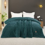 Κουβερτοπάπλωμα Υπέρδιπλο (220x240) Ζακάρ Flannel Borea Adeline Πράσινο
