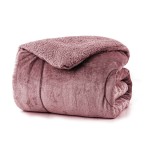 Κουβερτοπάπλωμα Υπέρδιπλο (220x240) Borea Flannel Sherpa Cozy Ροζέ