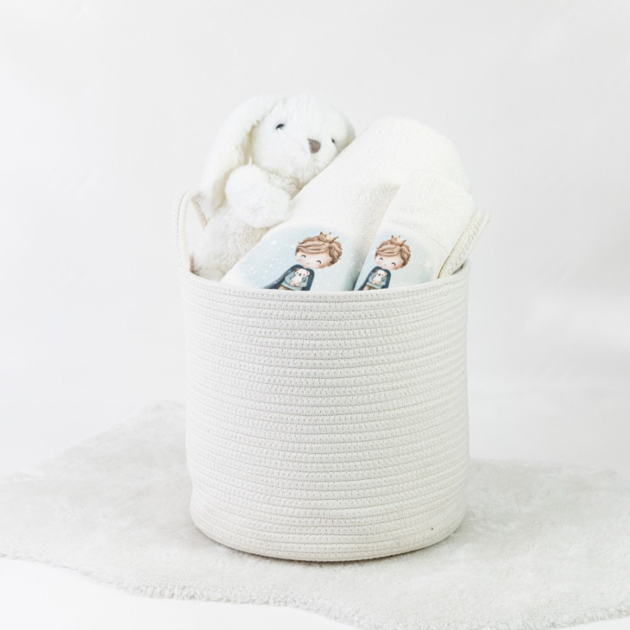 Σετ Πετσέτες 2 τεμαχίων Παιδικές (Χειρός | Λουτρού) Borea Little King εκρού