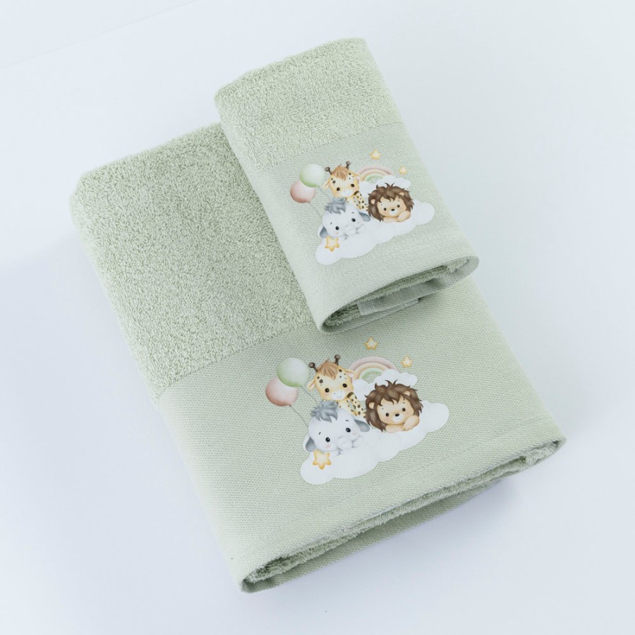 Σετ Πετσέτες 2 τεμαχίων Παιδικές (Χειρός | Λουτρού) Borea Zoo