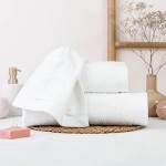 Σετ Πετσέτες 3 τεμ (Χειρός|Προσώπου|Λουτρού) Νυφικές με Δαντέλα Borea Δάφνη Λευκό