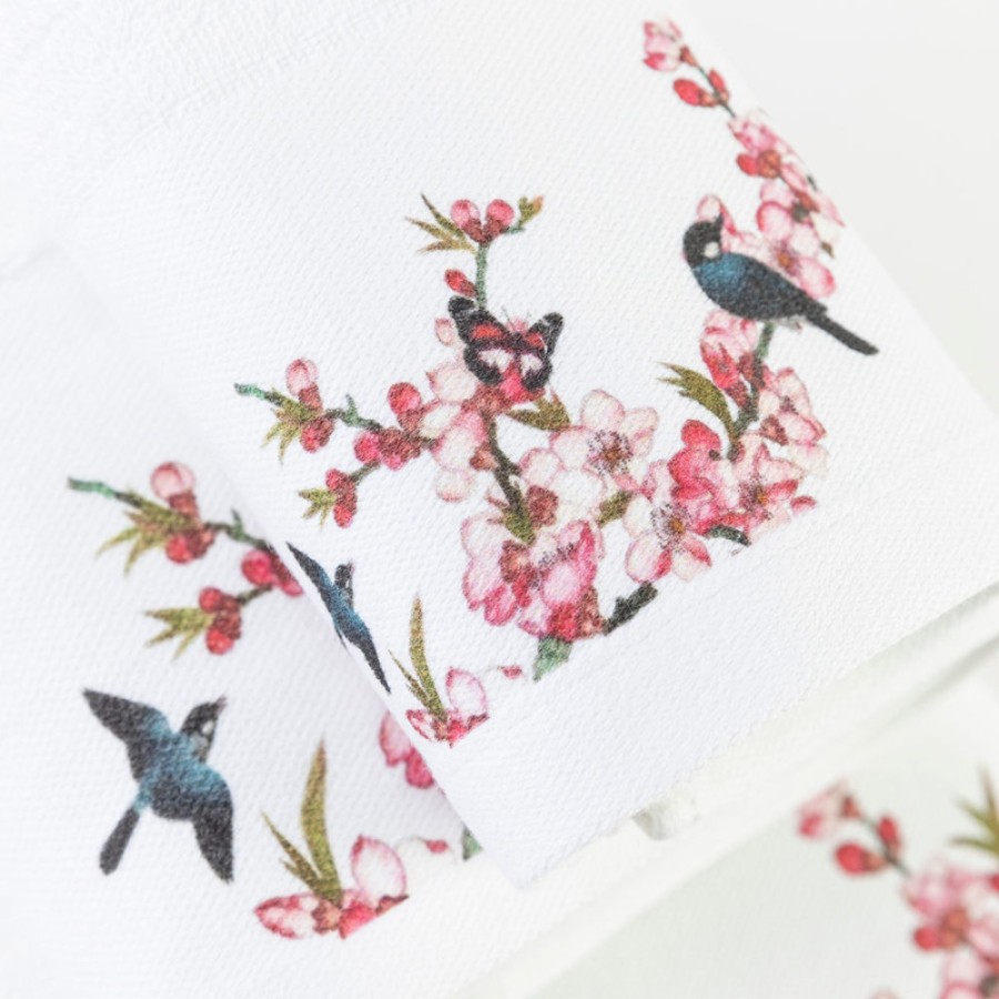 Πετσέτα Προσώπου (50x90) Με Ψηφιακή Εκτύπωση Στη Φάσα Borea Fuji Λευκό