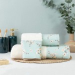 Σετ Πετσέτες 3 τεμ (Χειρός|Προσώπου|Λουτρού) Με Υφασμάτινη Φάσα Borea Jasmine Εκρού