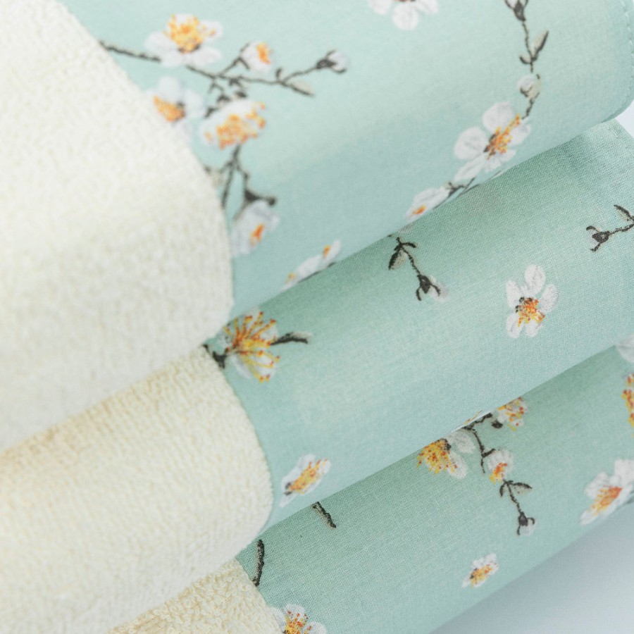 Σετ Πετσέτες 3 τεμ (Χειρός|Προσώπου|Λουτρού) Με Υφασμάτινη Φάσα Borea Jasmine Εκρού