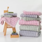 Πετσέτα Προσώπου (50x90) Βαμβακερή 550 γραμ/τμ Borea Cubic Ροζέ