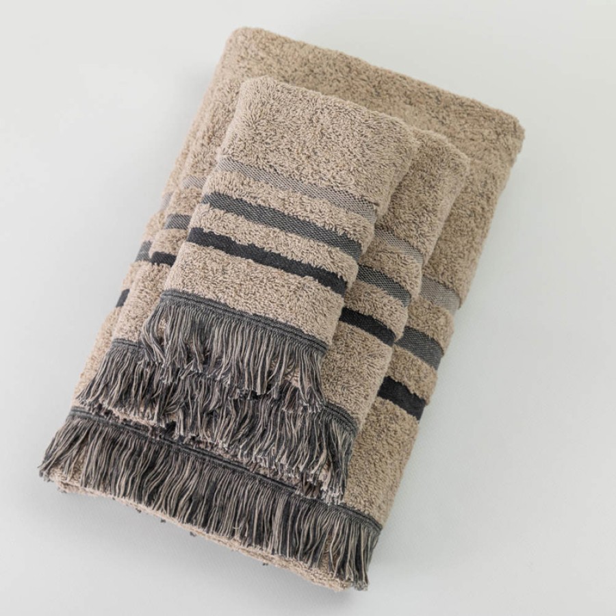 Σετ Πετσέτες 3 τεμ (Χειρός|Προσώπου|Λουτρού) Borea Jill Σπαγγί