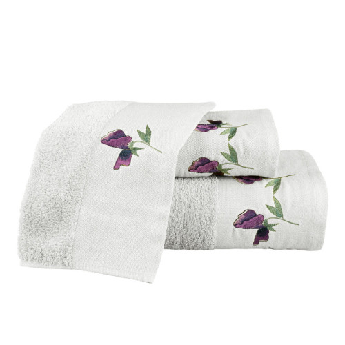 Σετ 3τεμ Πετσέτες (Χειρός|Προσώπου|Λουτρού) Borea Sweet Pea Εκρού