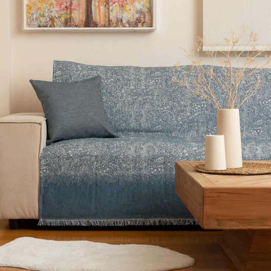 Ριχτάρια για Πολυθρόνα (180x180) Σενίλ Borea Babylon Πετρόλ