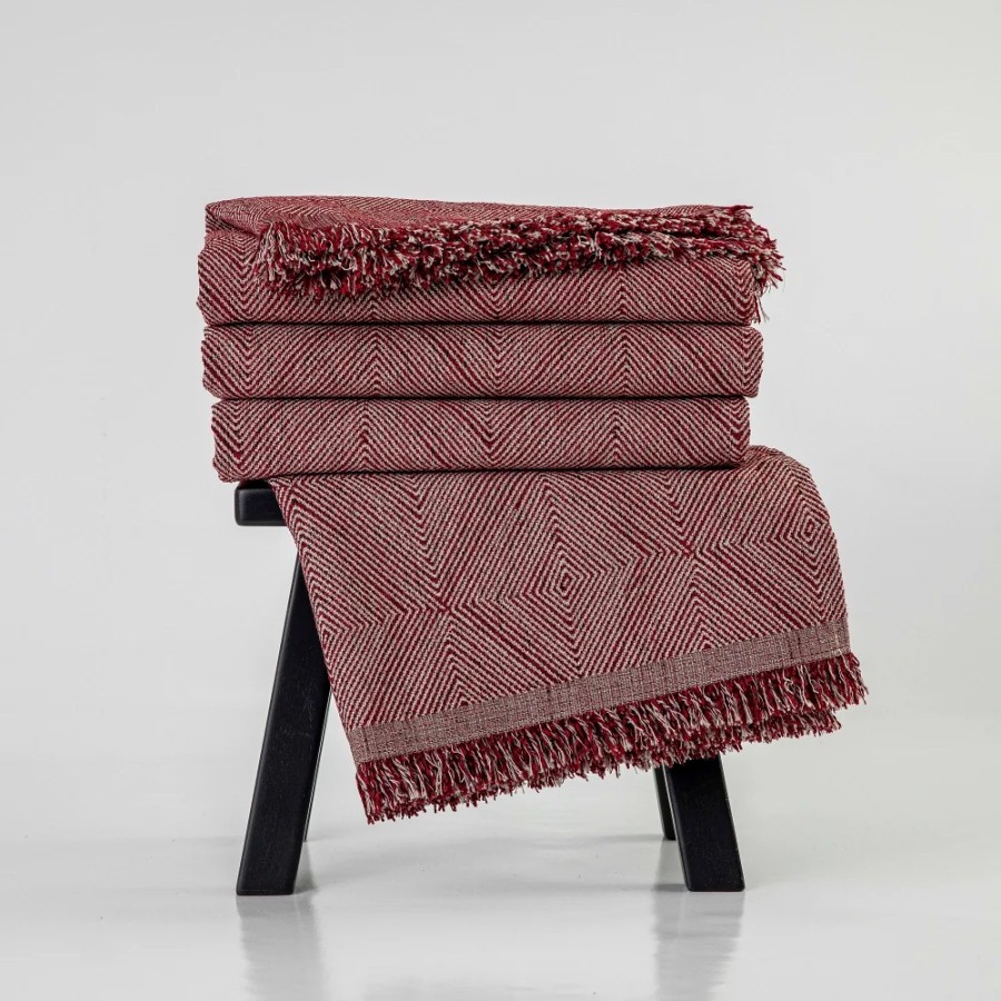 Ριχτάρια για Διθέσιο Καναπέ (180x250) Σενίλ Borea Bari Μπορντώ