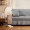 Ριχτάρι για Πολυθρόνα (180x180) Βαμβακερό Borea Iris Γκρι