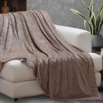 Ριχτάρια για Πολυθρόνα (170x170) Flannel με αντιολισθητική επένδυση Borea Jungle Καφέ (Σκούρο Μπεζ)