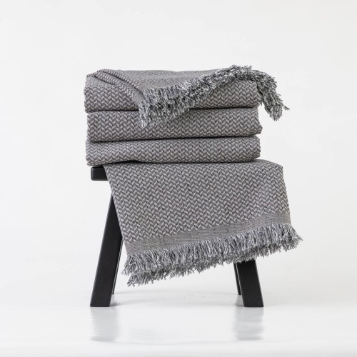 Ριχτάρια για Τριθέσιο Καναπέ (180x300) Σενίλ Borea Sicily Γκρι