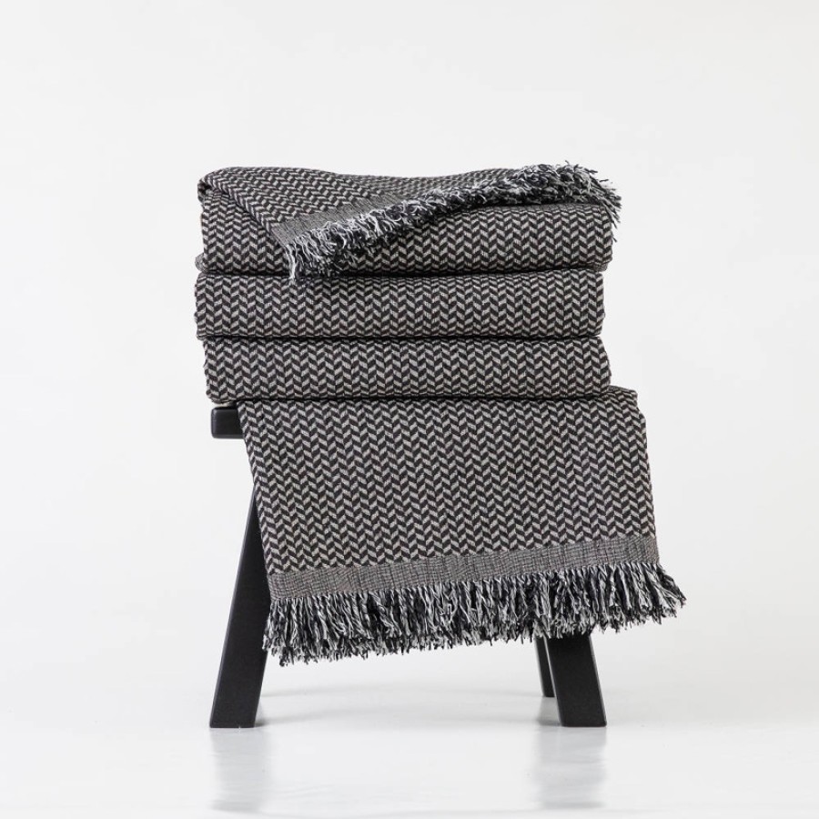 Ριχτάρια για Πολυθρόνα (180x180) Σενίλ Borea Sicily Μαύρο