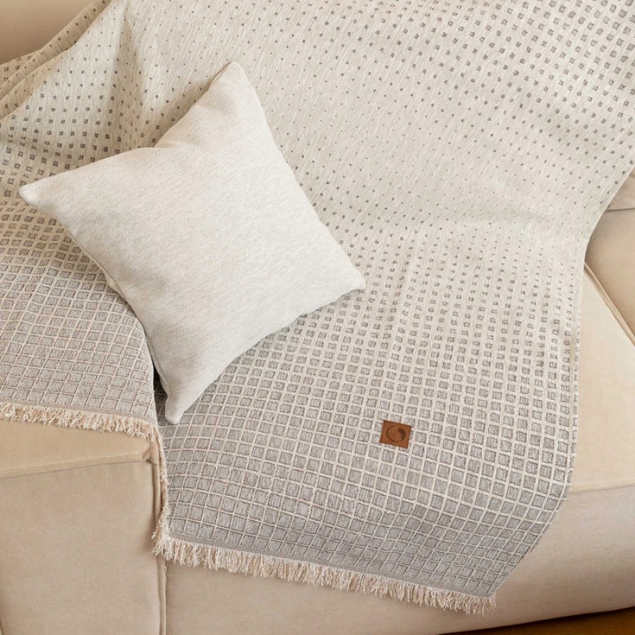 Ριχτάρια για Διθέσιο (180x250) Σενίλ Borea Solana Εκρού