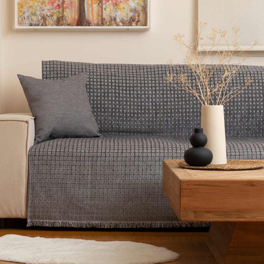 Ριχτάρια για Διθέσιο (180x250) Σενίλ Borea Solana Γκρι