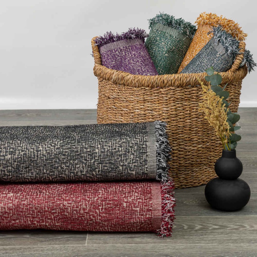 Ριχτάρια για Πολυθρόνα (180x180) Σενίλ Borea Tile Πράσινο