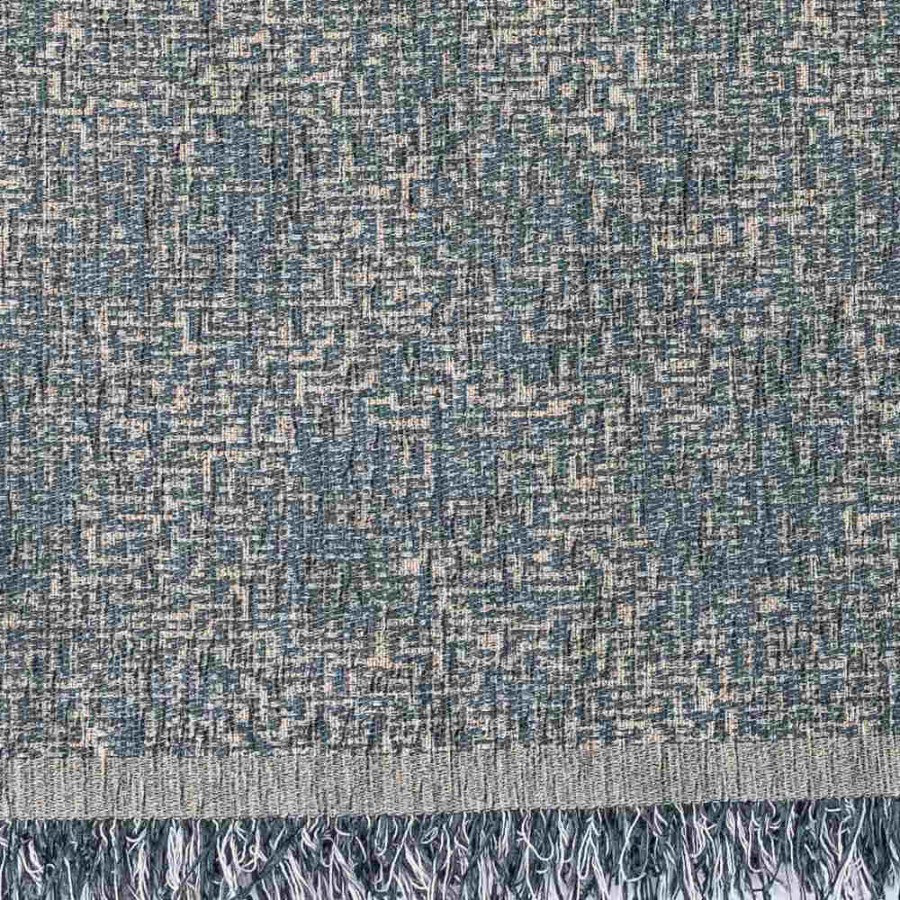 Ριχτάρια για Πολυθρόνα (180x180) Σενίλ Borea Tile Πετρόλ