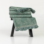 Ριχτάρια για Τετραθέσιο (180x350) Σενίλ Borea Tile Πράσινο