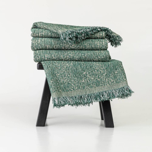 Ριχτάρια για Τετραθέσιο (180x350) Σενίλ Borea Tile Πράσινο