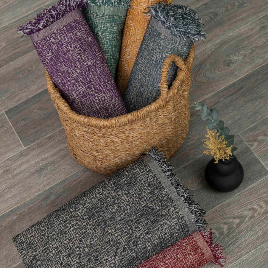 Ριχτάρια για Πολυθρόνα (180x180) Σενίλ Borea Tile Πράσινο