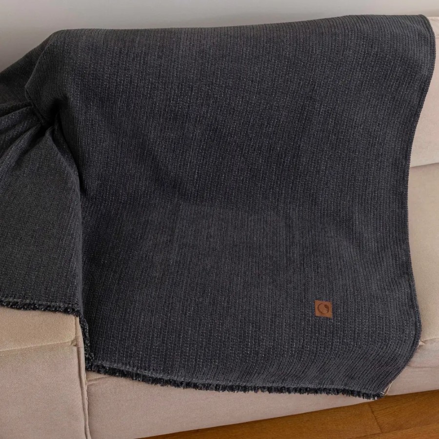 Ριχτάρια για Πολυθρόνα (180x180) Σενίλ Borea Velvet Γκρι