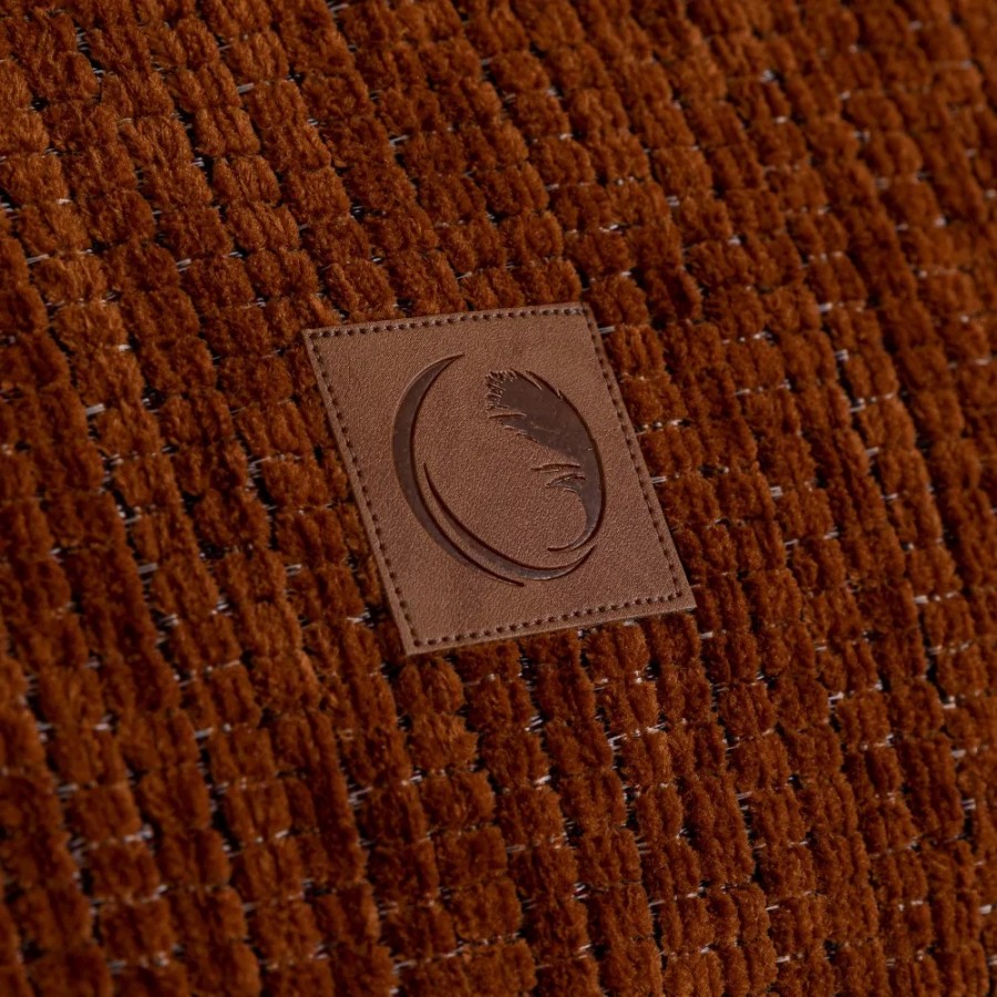 Ριχτάρια για Πολυθρόνα (180x180) Σενίλ Borea Velvet Κάμελ