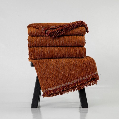 Ριχτάρια για Τριθέσιο Καναπέ (180x300) Σενίλ Borea Velvet Κάμελ