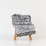 Ριχτάρια για Διθέσιο Καναπέ (180x250) Βαμβακερό Borea Yaiza Μαύρο