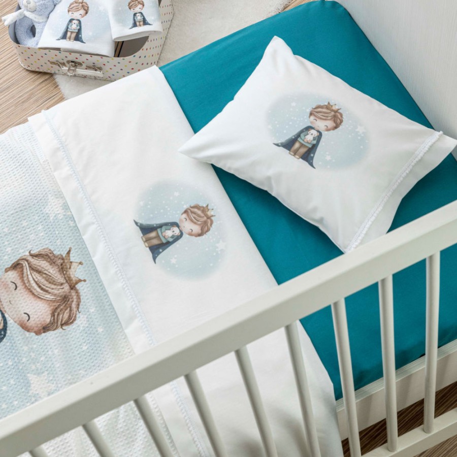 Σετ Σεντόνια Βρεφικά Μπεμπέ (120x160) Βαμβακερά Borea Little King