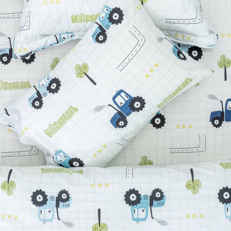 Σετ Σεντόνια μονά παιδικά (160x250) Βαμβακερά Borea Trucky