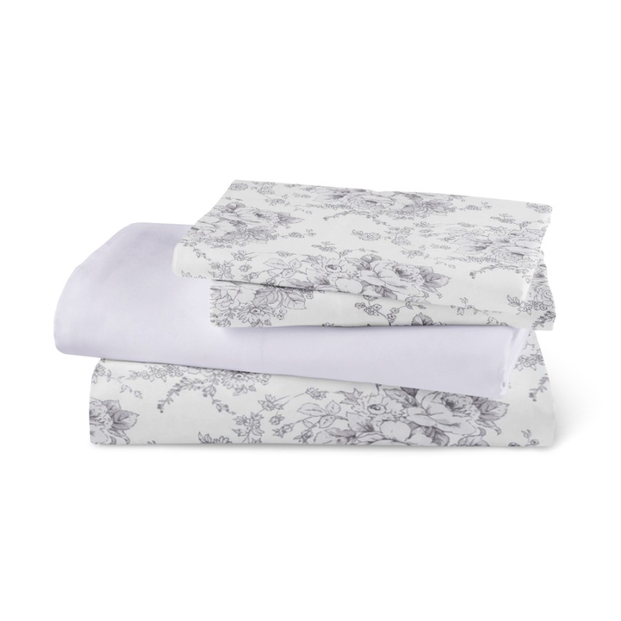 Σετ Σεντόνια Υπέρδιπλα (240x260) Βαμβακερά Μερσεριζέ Borea Smart Line Beatrice Λιλά