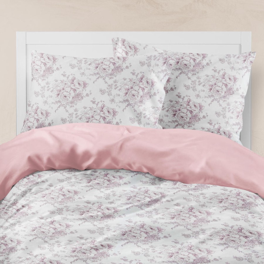 Σετ Σεντόνια Υπέρδιπλα (240x260) Βαμβακερά Μερσεριζέ Borea Smart Line Beatrice Ροζέ