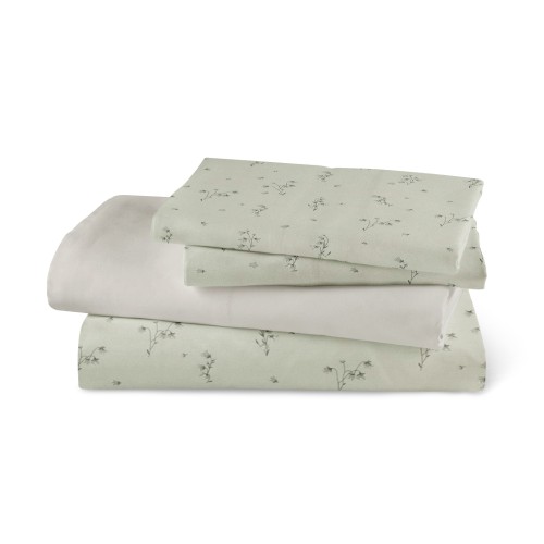 Σετ Σεντόνια Υπέρδιπλα (240x260) Βαμβακερά Μερσεριζέ Borea Smart Line Campanula Λαδί