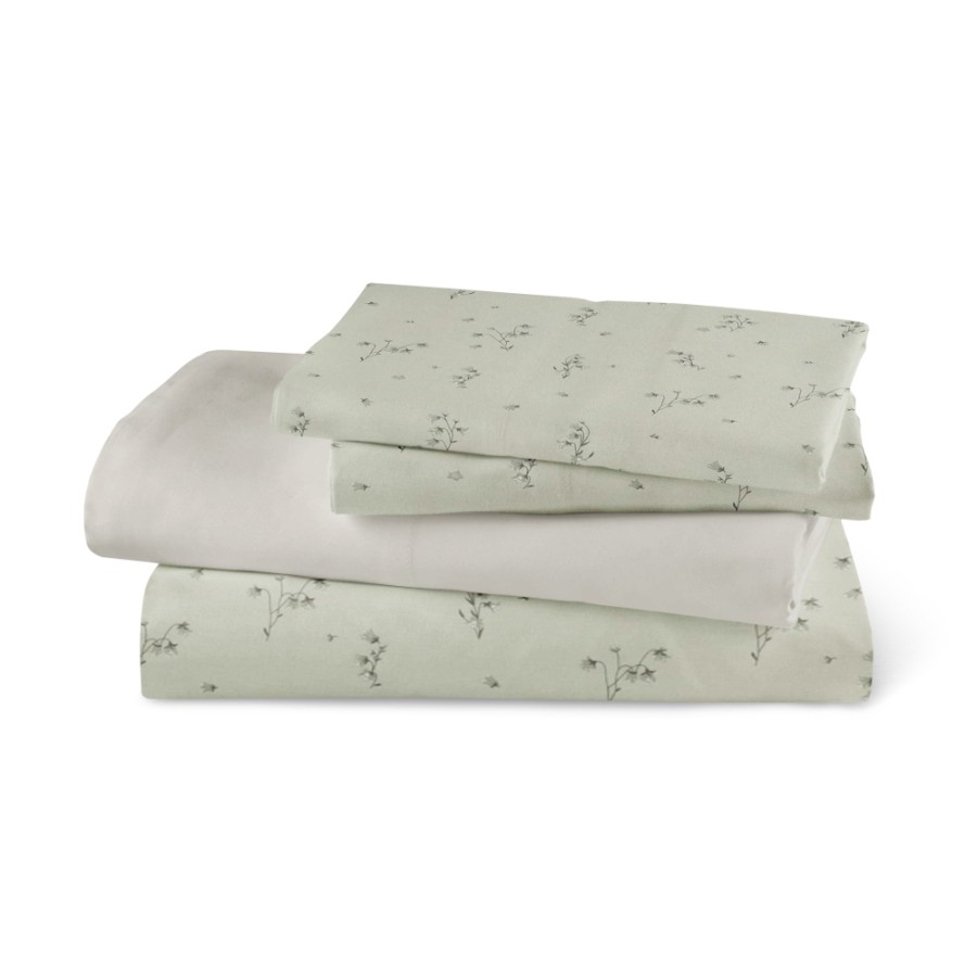 Σετ Σεντόνια Υπέρδιπλα (240x260) Βαμβακερά Μερσεριζέ Borea Smart Line Campanula Λαδί