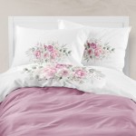 Σετ σεντόνια Υπέρδιπλα (220x240) Μερσεριζέ 160κλωστές, με ψηφιακή εκτύπωση Borea Agnes