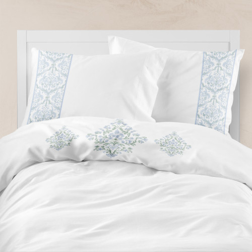 Πανωσέντονο Υπέρδιπλο (220x240) με μαξιλαροθήκες Μερσεριζέ 160κλωστές, ψηφιακή εκτύπωση Borea Damask